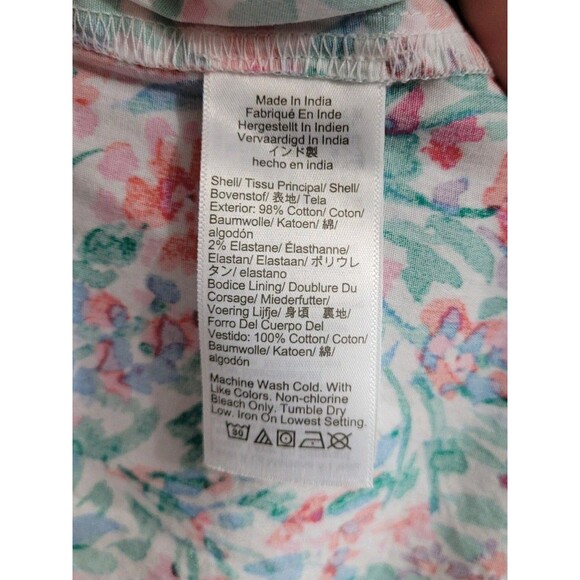 NWT J.Crew Ruffle Sleeve Floral Cotton Midi Dress Pink Green Sz 10 CI215 Pockets - Picture 10 of 12